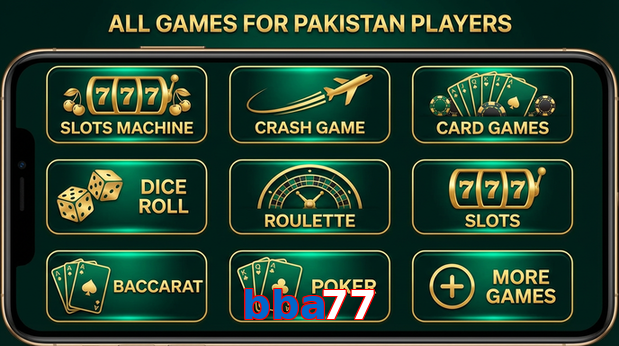 Main screen of Bba77 games page for PK players